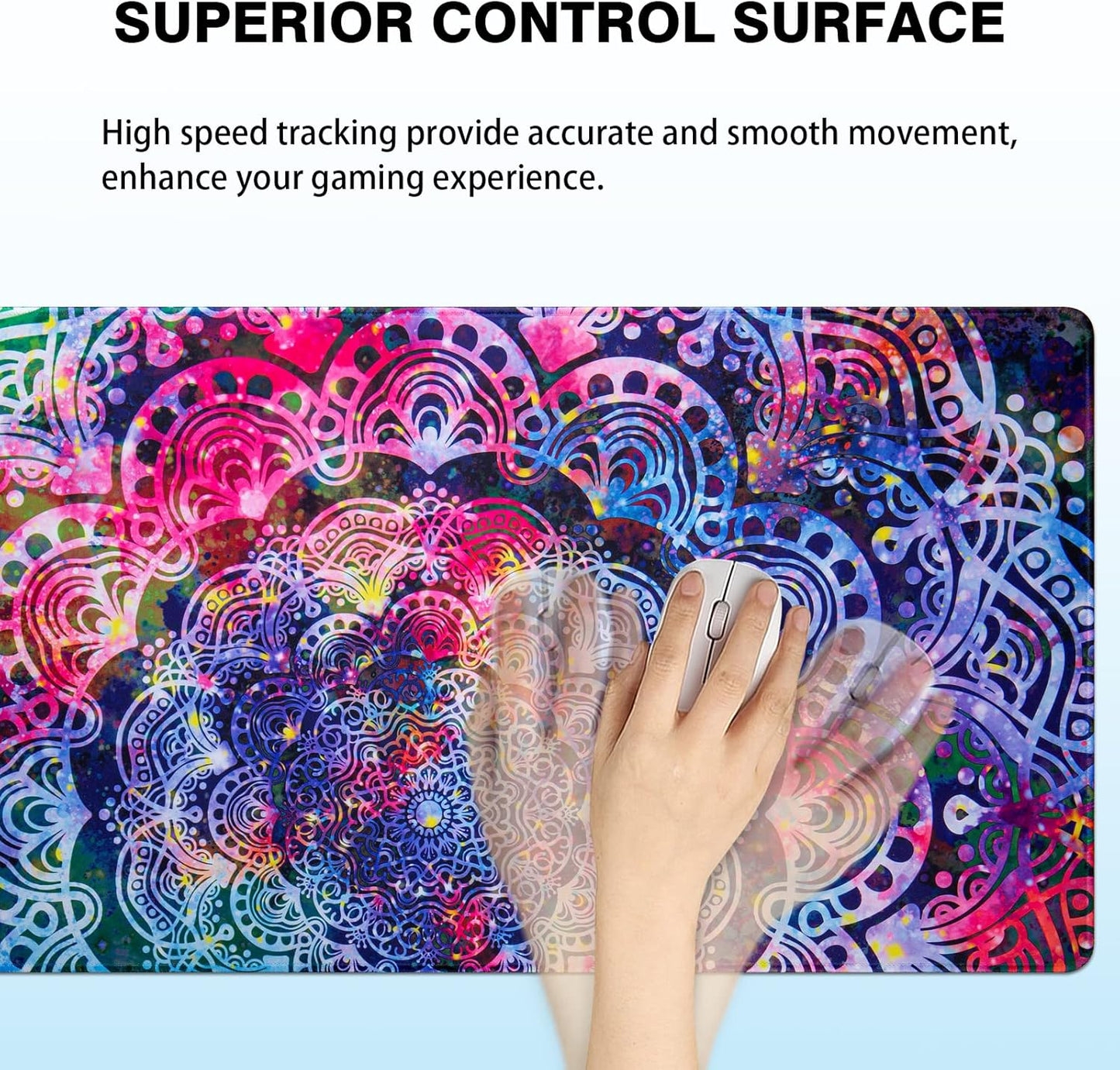 Gaming Mouse Pad, Large Extended Mouse Pad Big Computer Mousepad for Home Office Gaming Work 31.5X15.7Inch