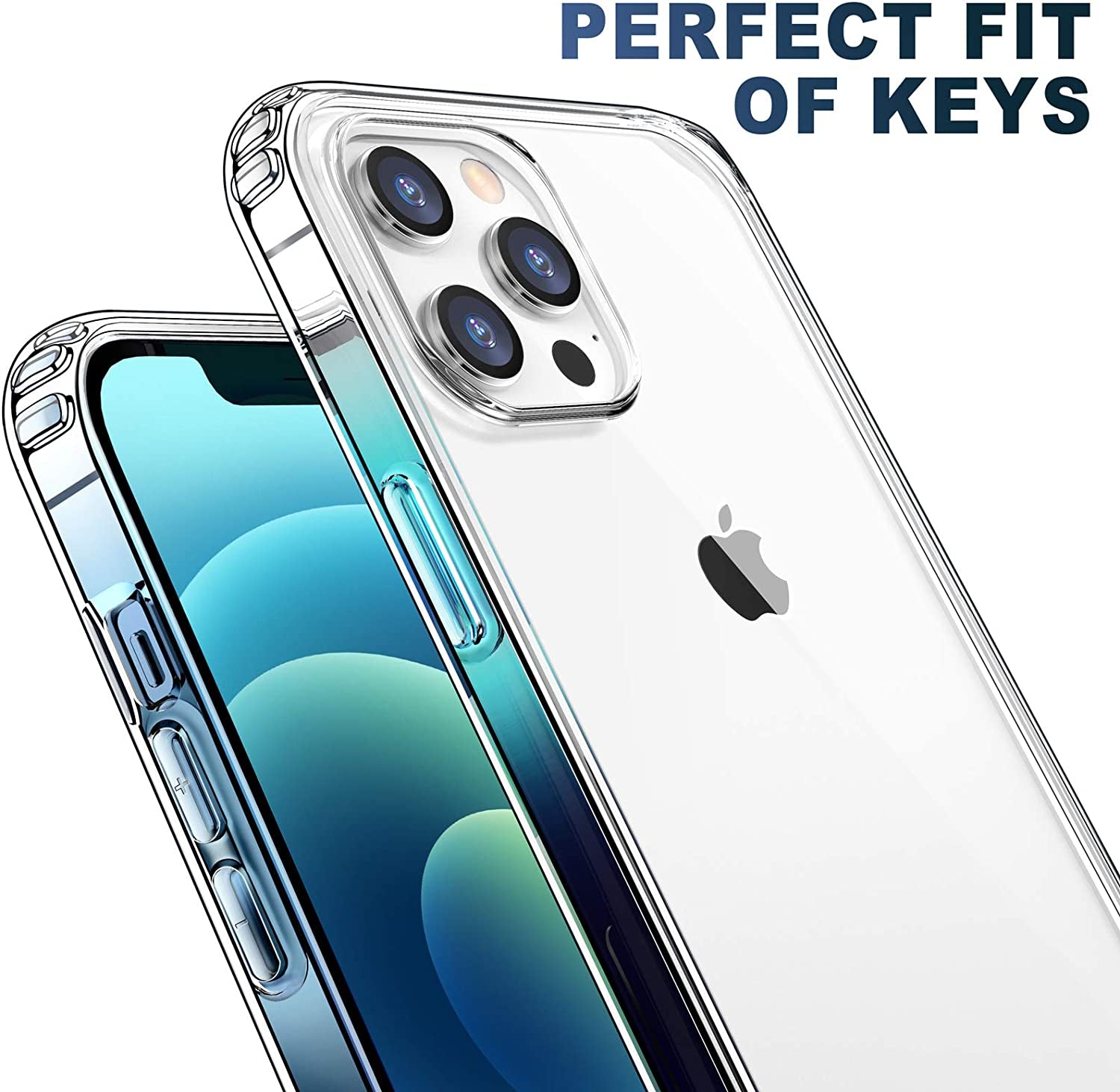 Compatible with Iphone 12 Case/Compatible with Iphone 12 Pro Case, Clear Shockproof Protective Phone Cases Slim Thin Cover for Iphone 12/12 Pro 6.1 Inch Released in 2020