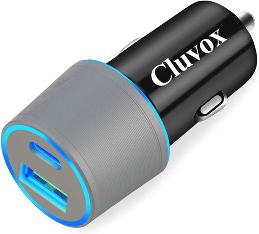 Dual USB Car Charger Adapter,  20W Fast Charging for Iphone 16 Pro Max/Plus/15/14/13/12/11/Xs/Xr/8/Se 2020/Ipad 8Th/Pro/Air 4/Mini, Google Pixel, Samsung Cigarette USB Charger