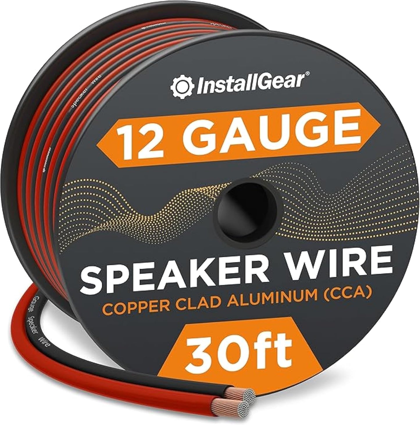 12 Gauge AWG 30Ft Speaker Wire True Spec and Soft Touch Cable - Speaker Wire 12 Gauge - Red/Black (Great Use for Car Speakers Stereos, Home Theater Speakers, Surround Sound, Radio)