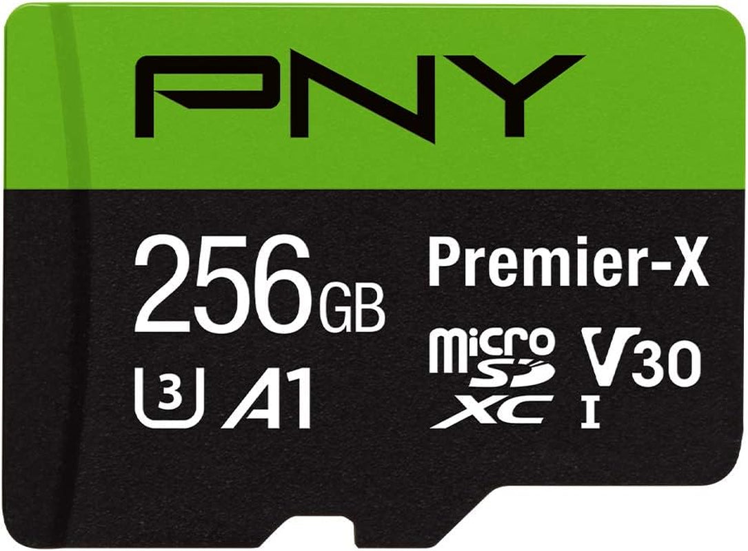 256GB Premier-X Class 10 U3 V30 Microsdxc Flash Memory Card - 100Mb/S, Class 10, U3, V30, A1, 4K UHD, Full HD, UHS-I, Micro SD