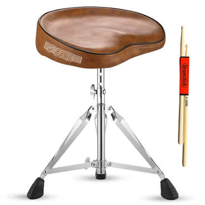 5Core Drum Throne Padded Guitar Stool Adjustable Drummer Seat for Adults and Kids