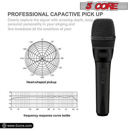 5Core XLR Microphone Dynamic Mic Karaoke Singing Studio Microfono Handheld Mics